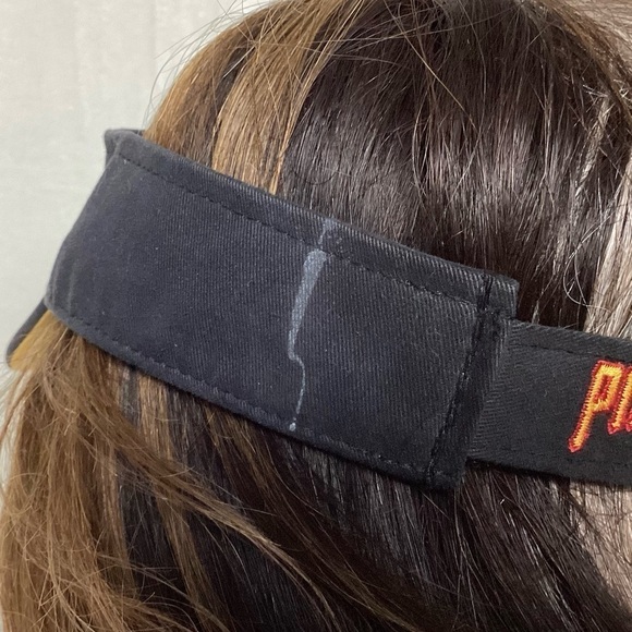 Pittsburgh Pirates Nike Vtg Logo MLB Golf Adult Visor Black Hat Cap Baseball New - Picture 5 of 7